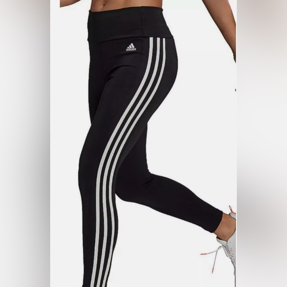 Adidas Women’s Aeroready 3 Stripe High Waisted Leggings